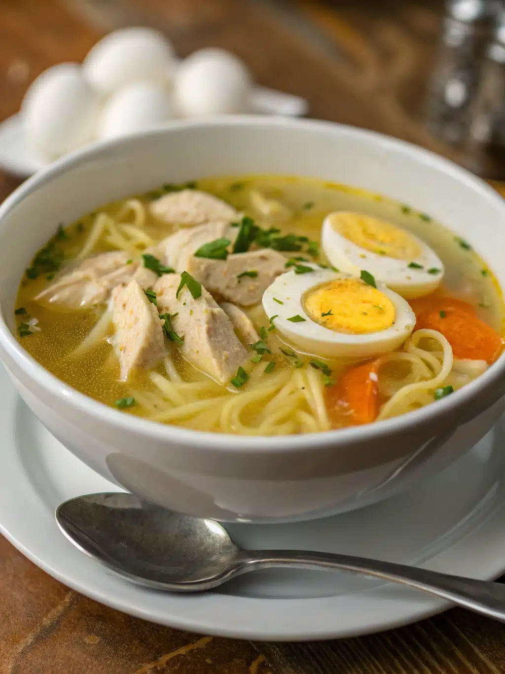 Chicken Noodle Soup with Egg: A Comforting Twist on a Classic Recipe 4 Ingredients for Chicken Noodle Soup with Egg