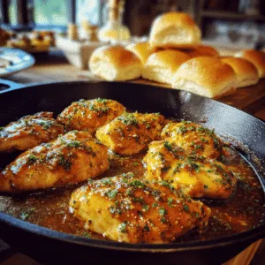 Texas Roadhouse Butter Chicken Skillet in cast-iron pan amateur photo