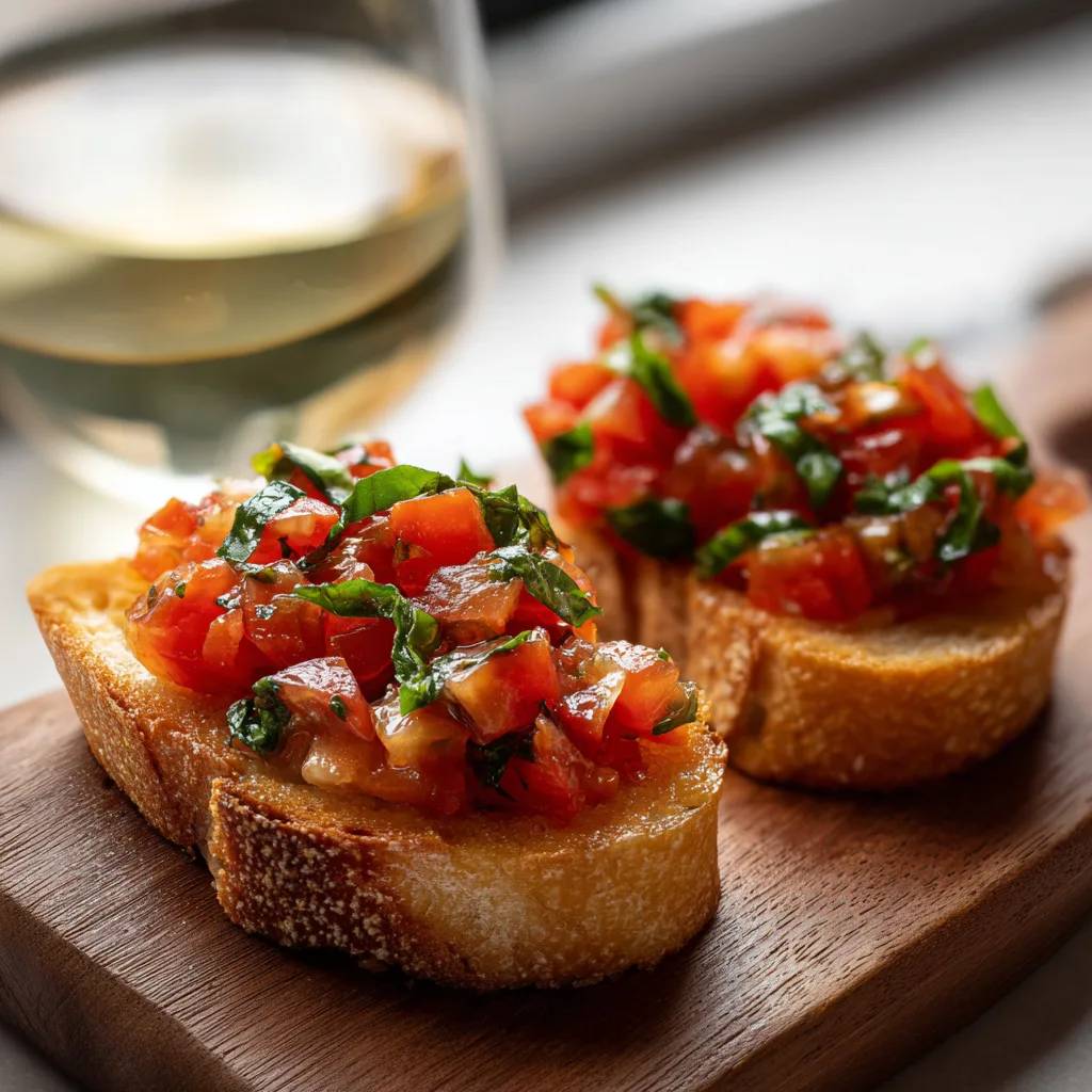 Mini Bruschetta with Tomato & Basil: A Festive Must-Have Christmas Appetizers Hit 3 Mini Bruschetta with Tomato & Basil