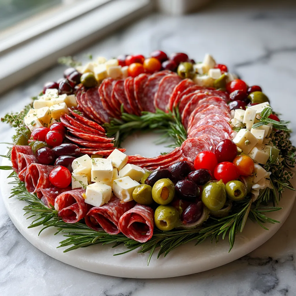 Christmas Antipasto Wreath Platter: The Best Christmas Appetizers for Your Party 4 Christmas Antipasto Wreath Platter