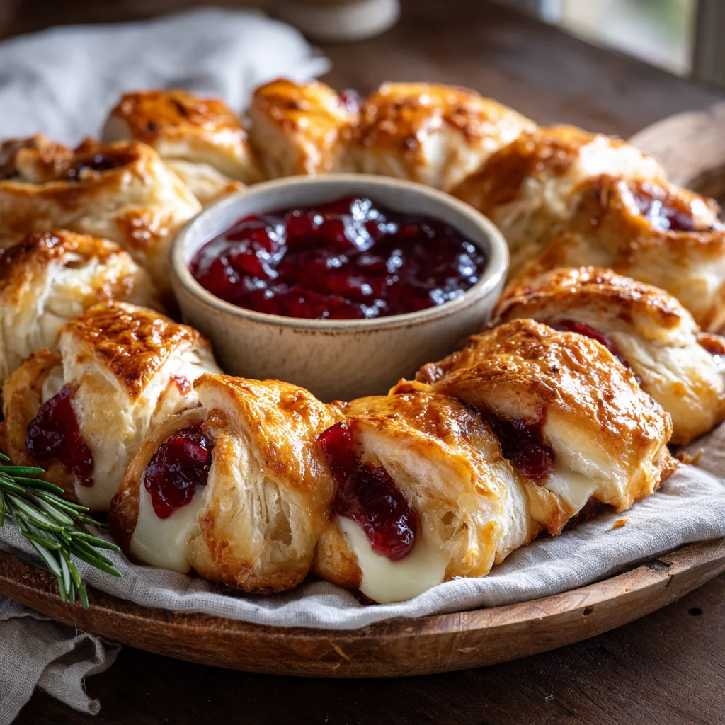 Mini Brie and Cranberry Crescent Rolls: Festive, Irresistible Christmas Appetizers for Holiday Parties 2 Mini Brie and Cranberry Crescent Rolls