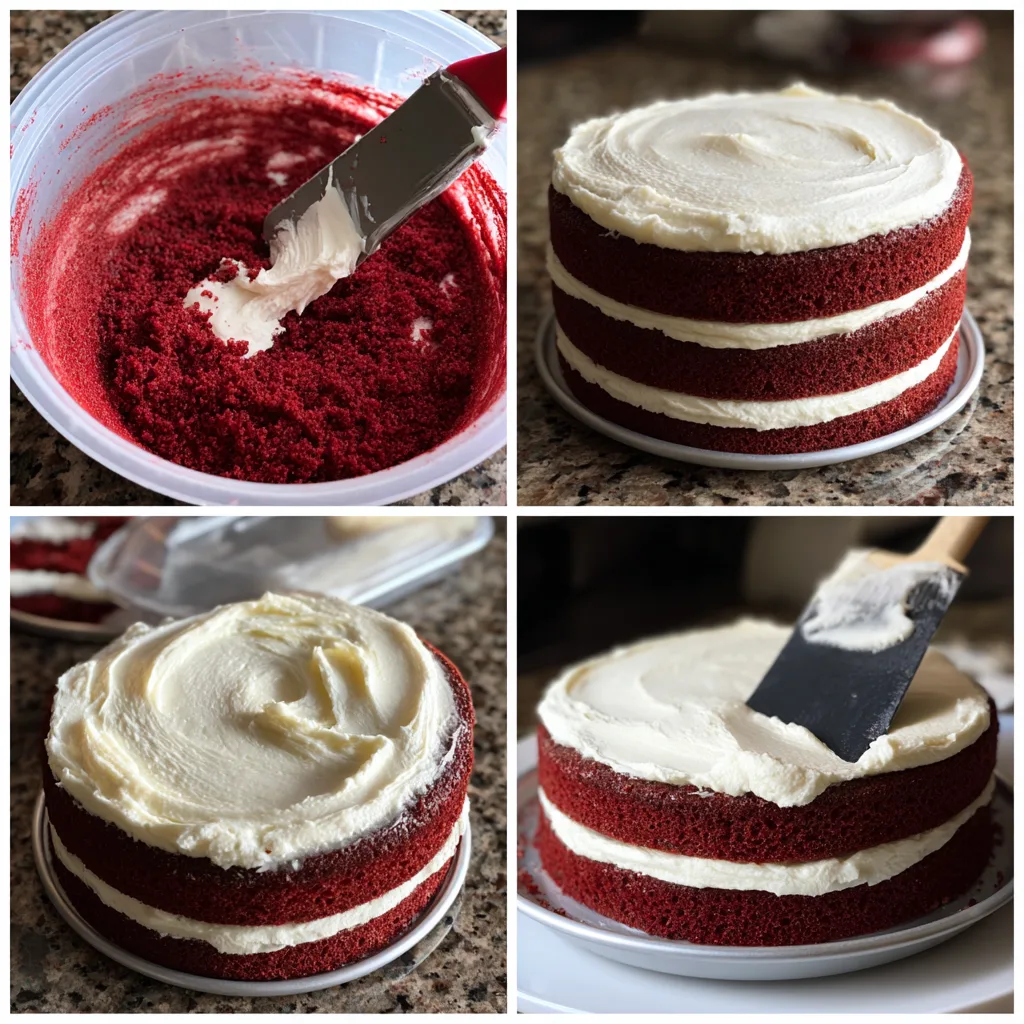 Amateur step-by-step Red Velvet Cake preparation photos iPhone 16 Pro