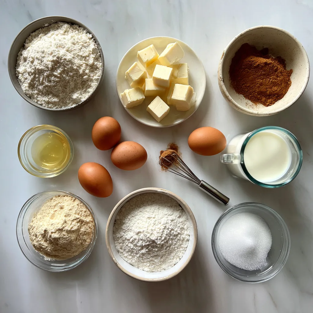 Coffee Cake Delight: A Heartwarming Recipe for Cozy Mornings 3 Coffee Cake Ingredients on Marble Counter
