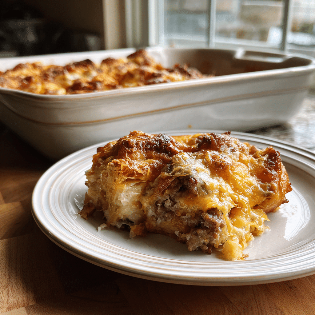Croissant Breakfast Casserole
