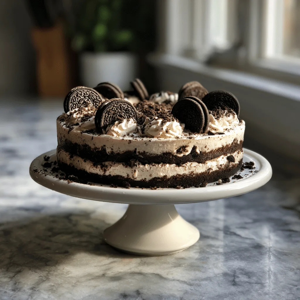 Oreo Cake Recipe with Oreo cookies and cream frosting