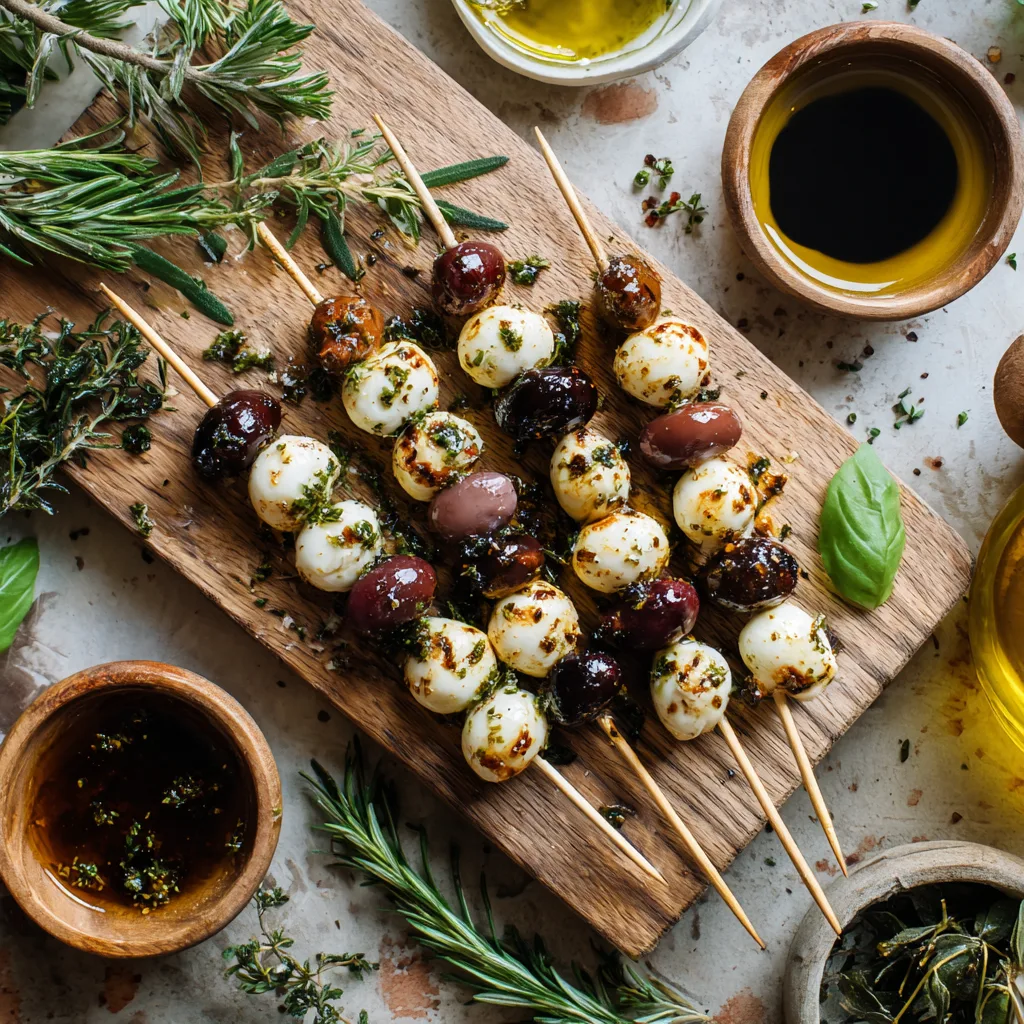 Italian Antipasto Skewers with Mozzarella & Olives, the Ultimate Christmas Appetizers for Your Party 3 Italian Antipasto Skewers with Mozzarella & Olives