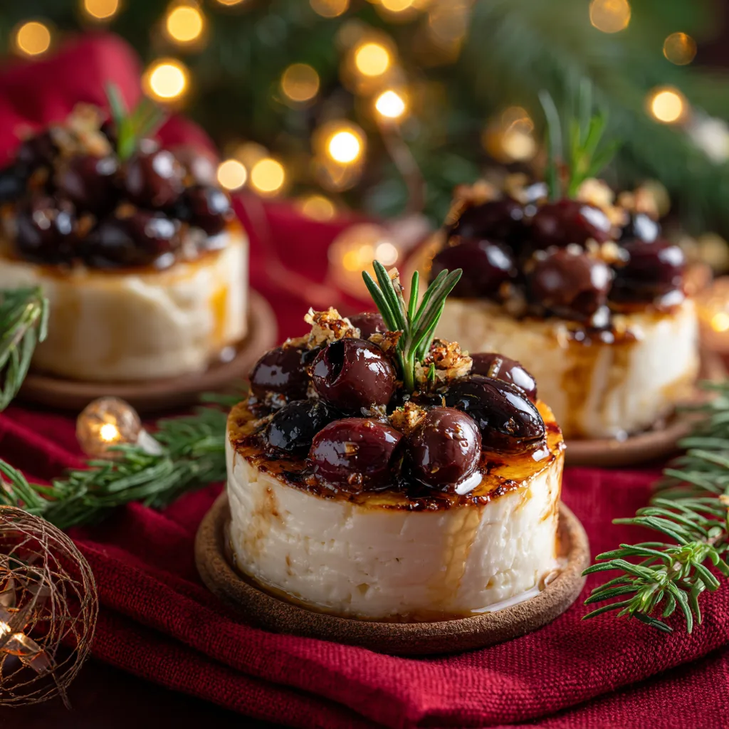 Marinated Mozzarella & Olive Holiday Cups