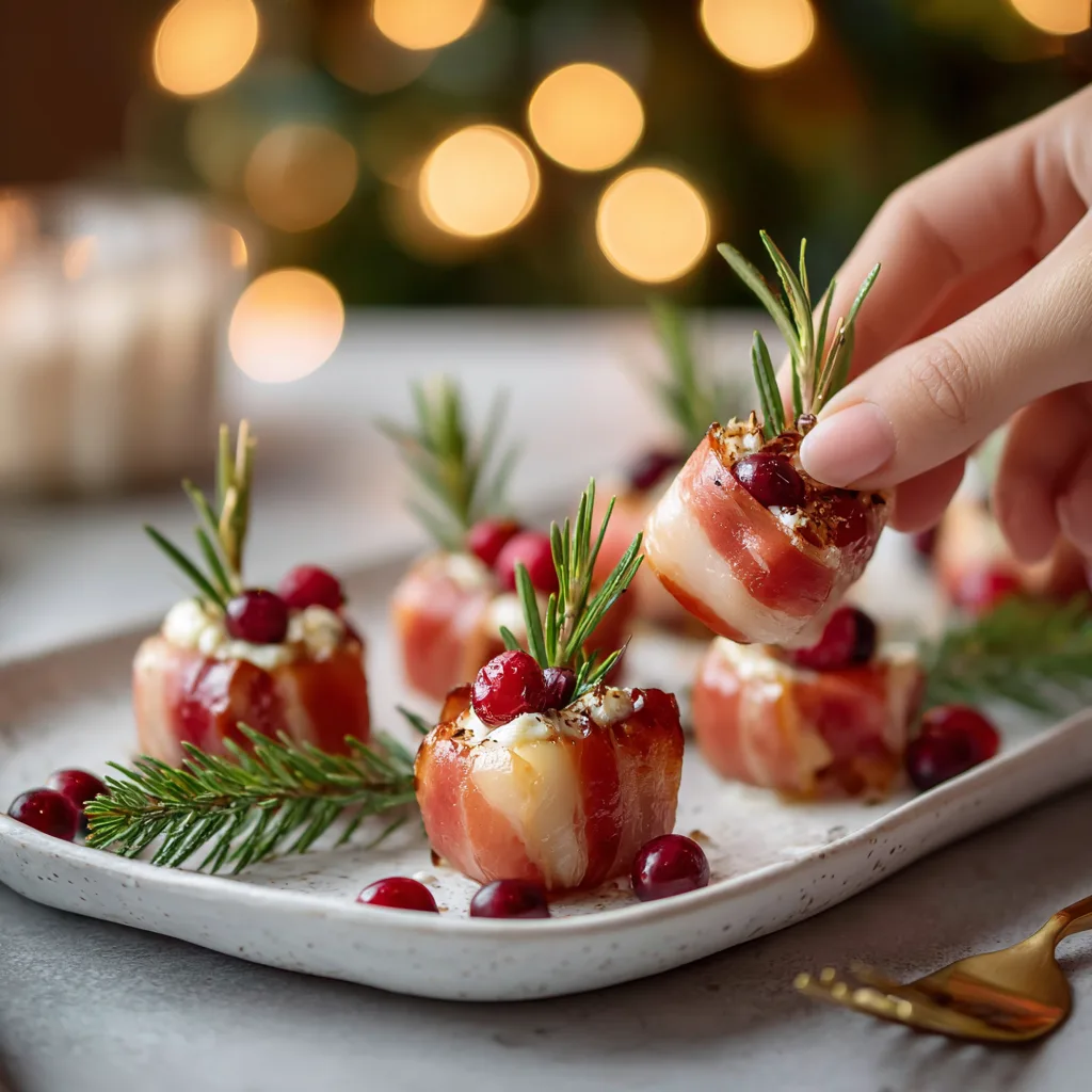 Prosciutto-Wrapped Melon Holiday Bites