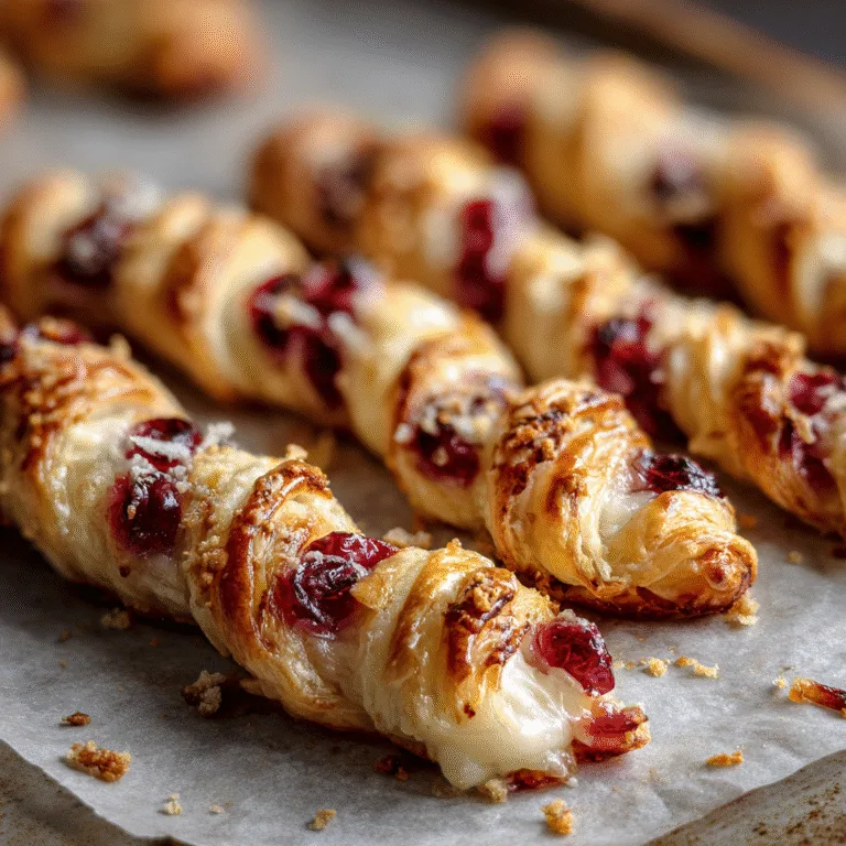 Cranberry Brie Pastry Twists – The Ultimate Holiday Bite