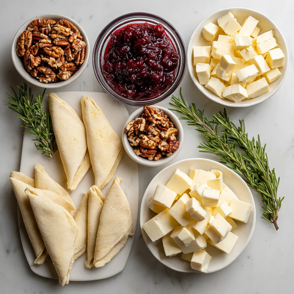 Mini Brie and Cranberry Crescent Rolls: Festive, Irresistible Christmas Appetizers for Holiday Parties 3 Ingredients for Mini Brie and Cranberry Crescent Rolls