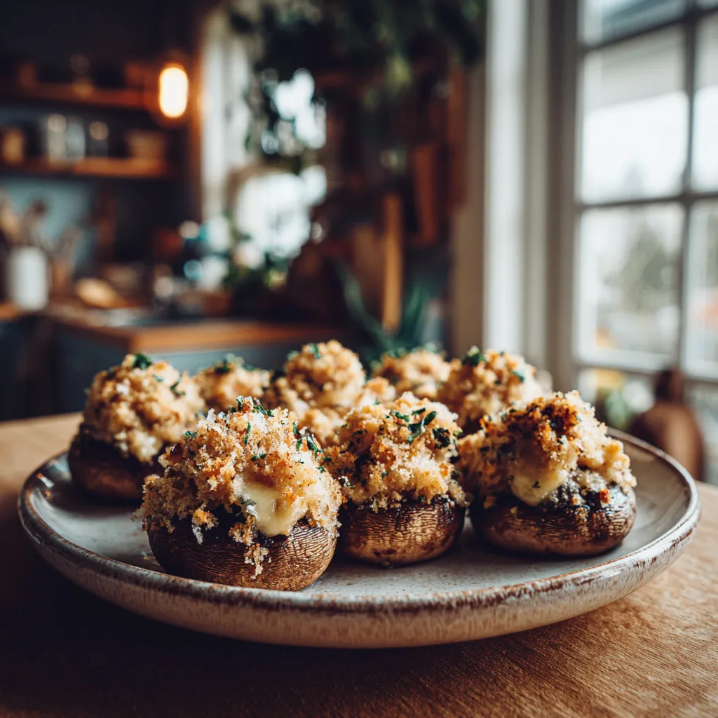 Italian Stuffed Mushrooms with Garlic & Parmesan – Tasty Christmas Appetizers for Your Party 4 Italian Stuffed Mushrooms with Garlic & Parmesan