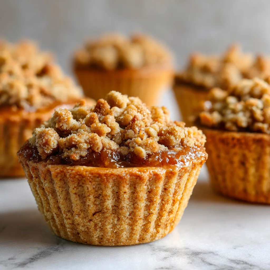 Apple Crisp Cups freshly baked with golden oat crumble topping