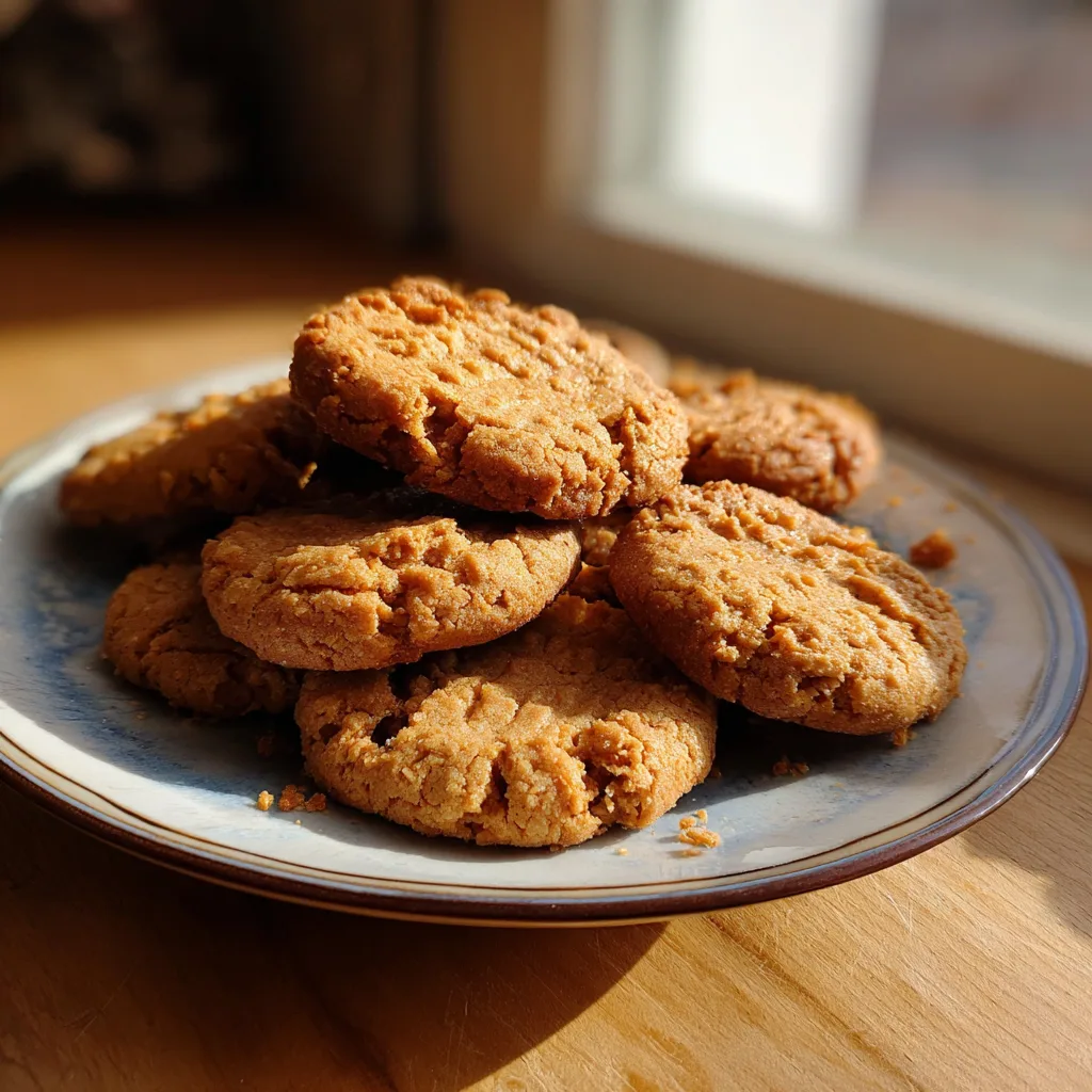 4-Ingredient PB Cookies (Flourless)