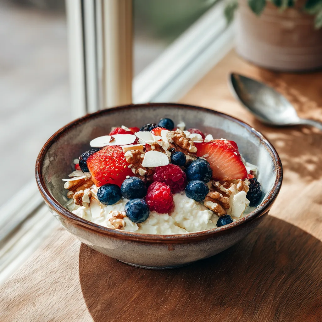 Cottage Cheese Breakfast Bowl with Berries & Nuts