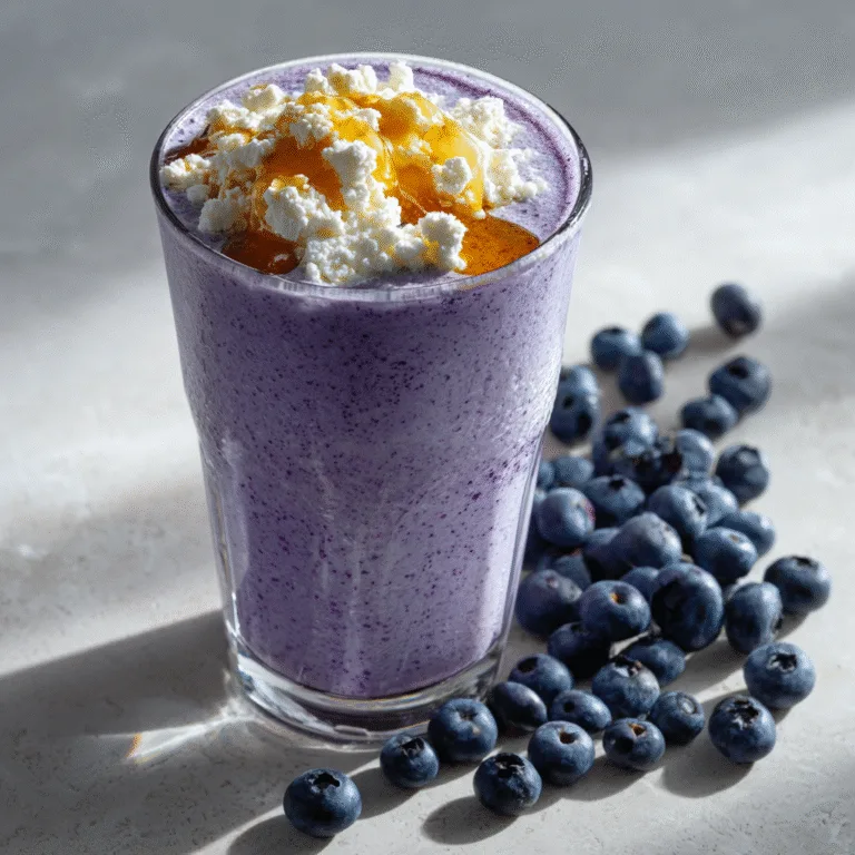 Blueberry Cottage Cheese Smoothie