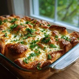 Overnight Croissant Breakfast Casserole