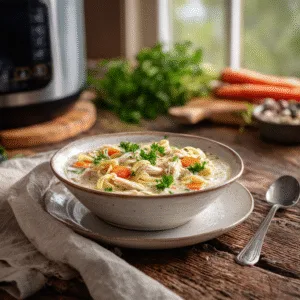 Slow Cooker Creamy Chicken Noodle Soup