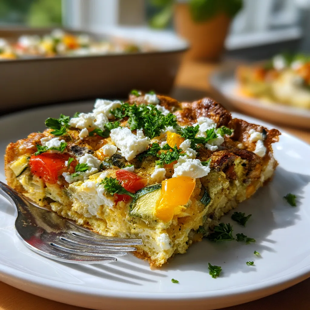 Vegetable & Feta Breakfast Casserole