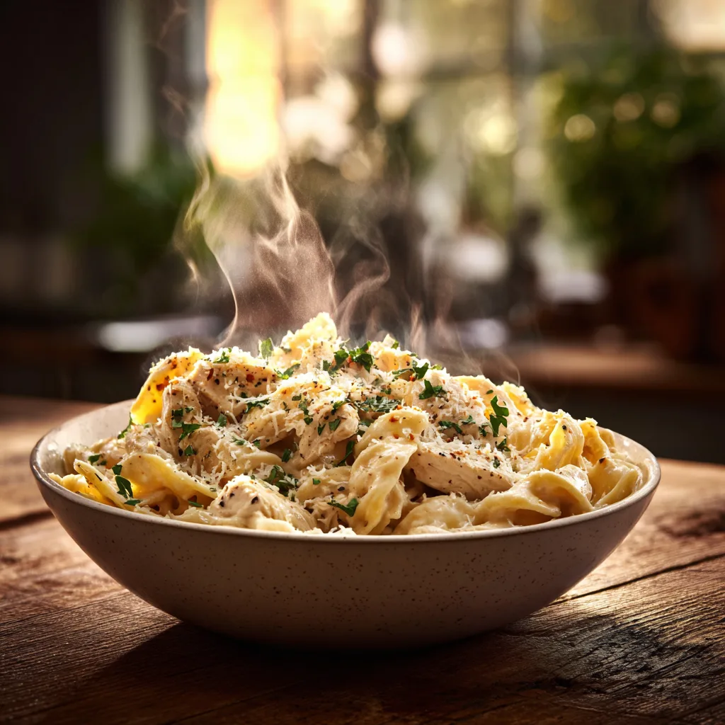 Chicken Alfredo Crockpot Pasta