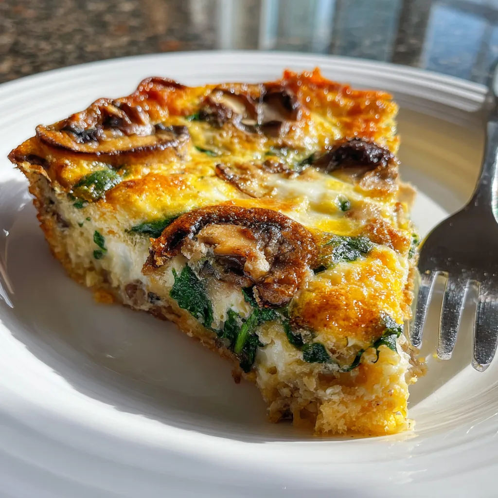Spinach & Mushroom Egg Casserole