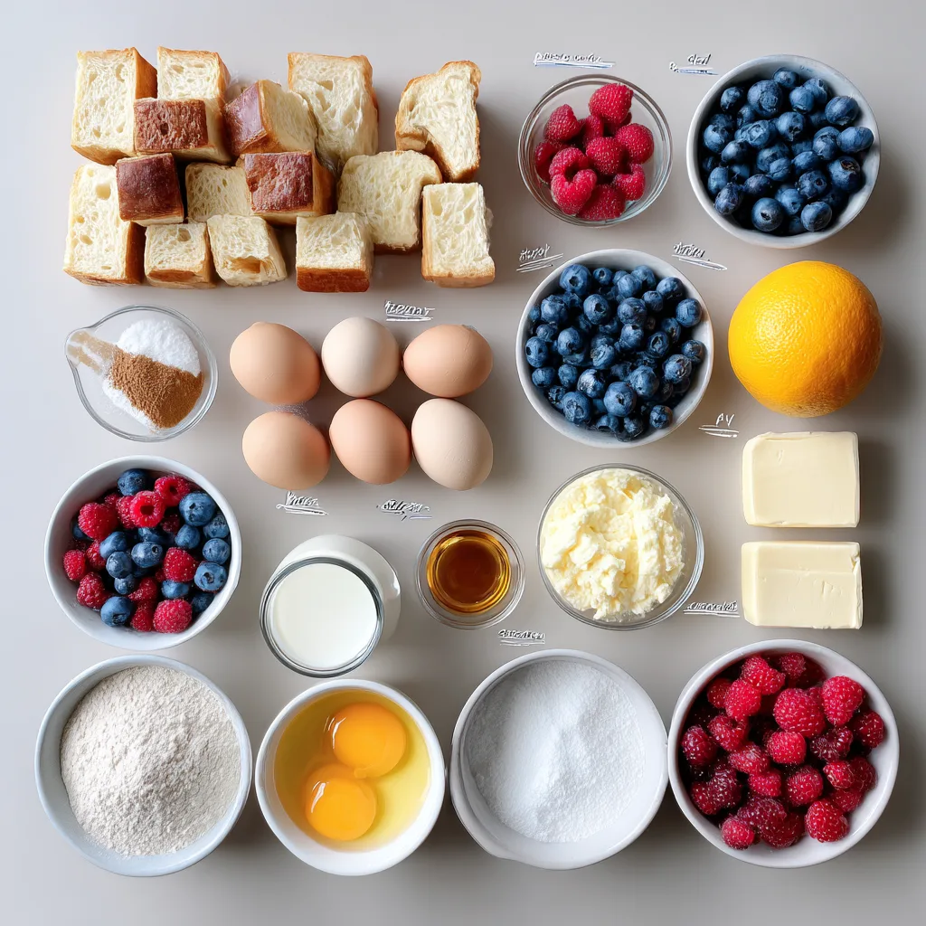 Ingredients for French Toast Bake with Berries