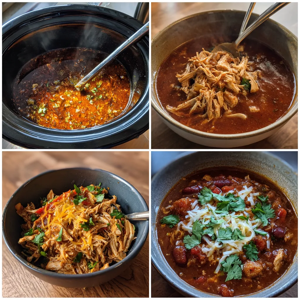 Step-by-step Slow Cooker Chicken Chili — from prep to serving, easy crockpot dinner.