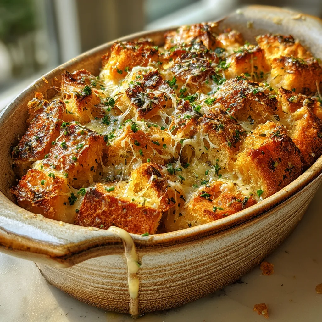 Savory Bread Pudding with Cheese & Herbs