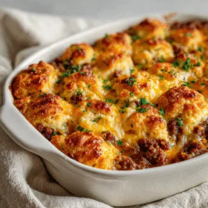 Sausage & Biscuit Breakfast Bake