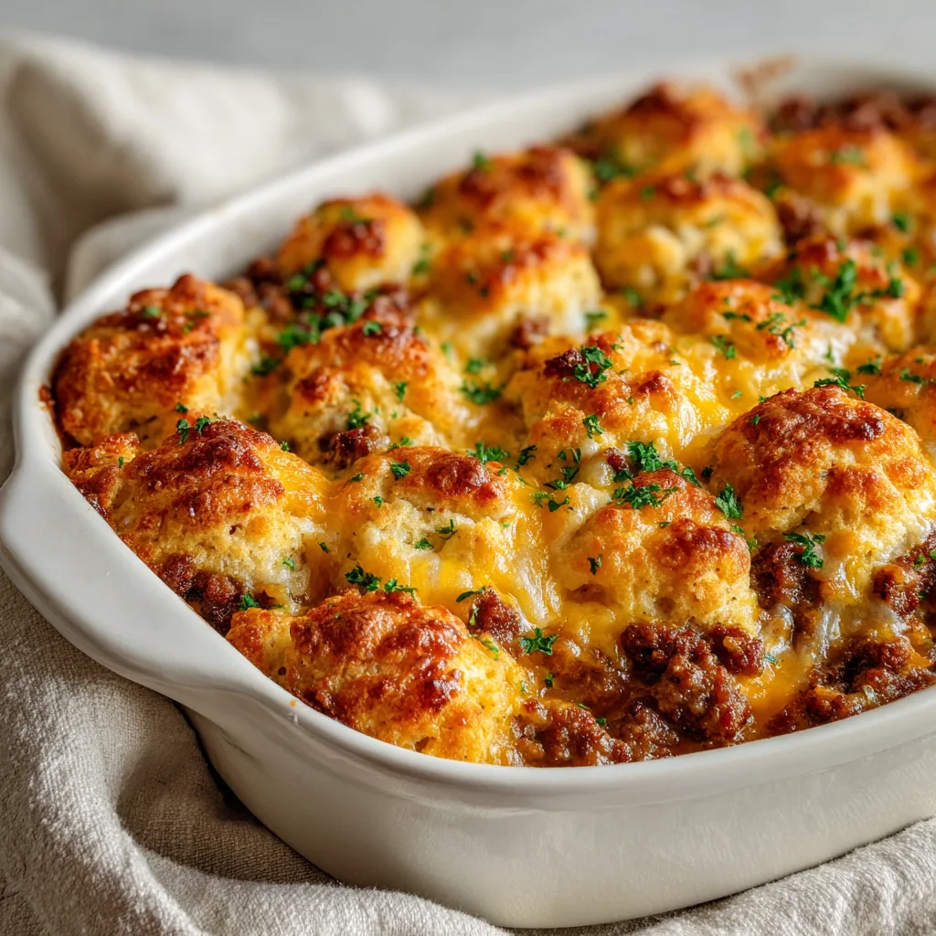 Sausage & Biscuit Breakfast Bake