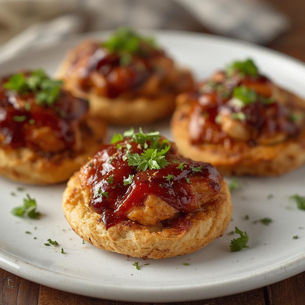 BBQ Chicken Flatbread Bites