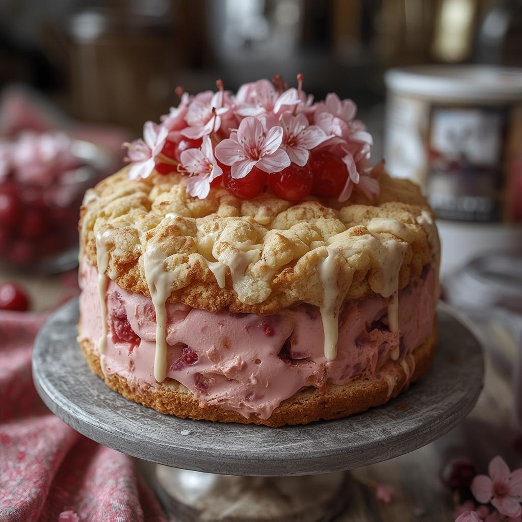 Cherry Blossom Cookies Cake