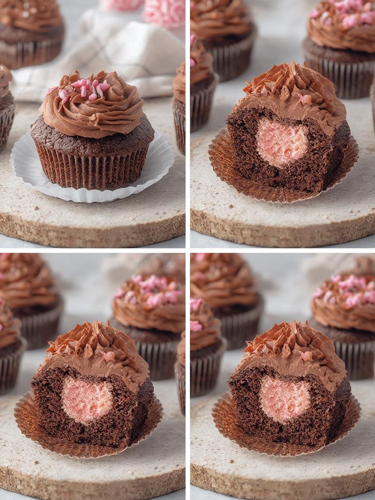 Chocolate Gender Reveal Cupcakes 2