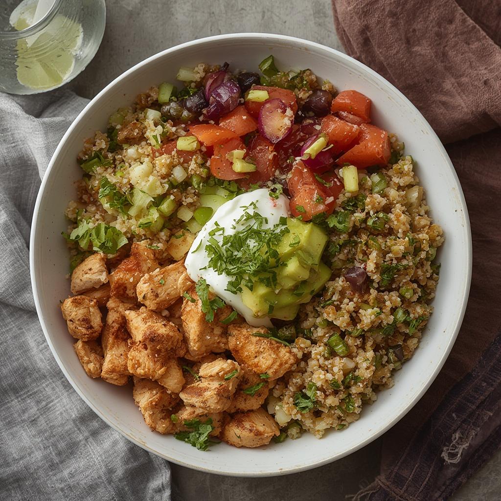 Crockpot Chicken Quinoa Burrito Bowls