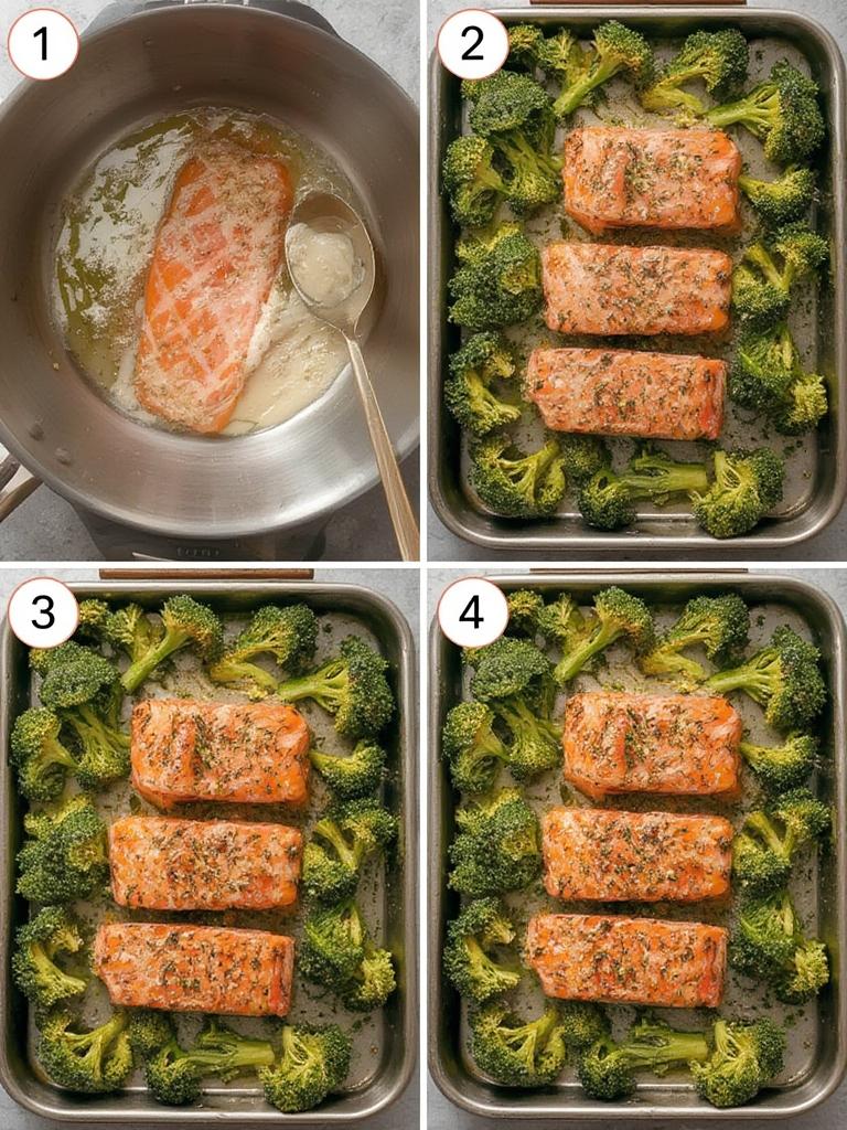 Garlic Parmesan Roasted Salmon Broccoli 2