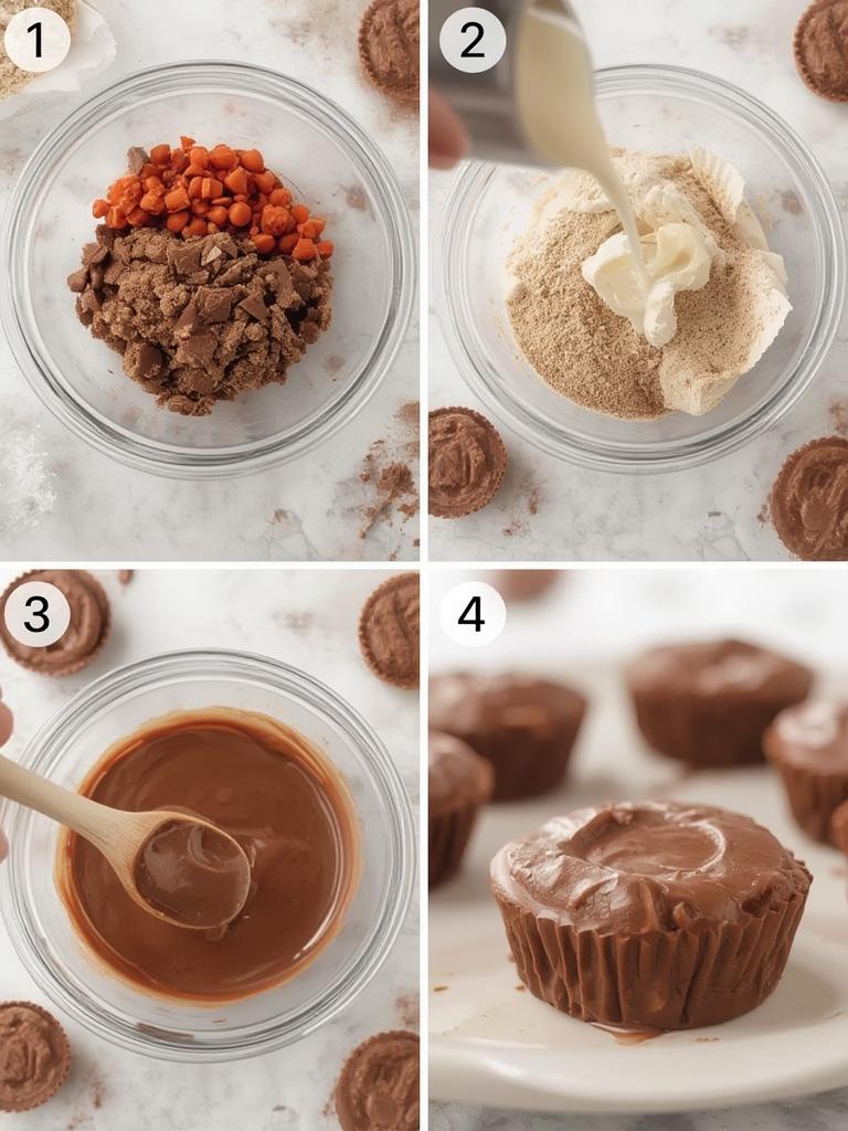 Healthy Reeses Cups with Coconut Oil Chocolate 2