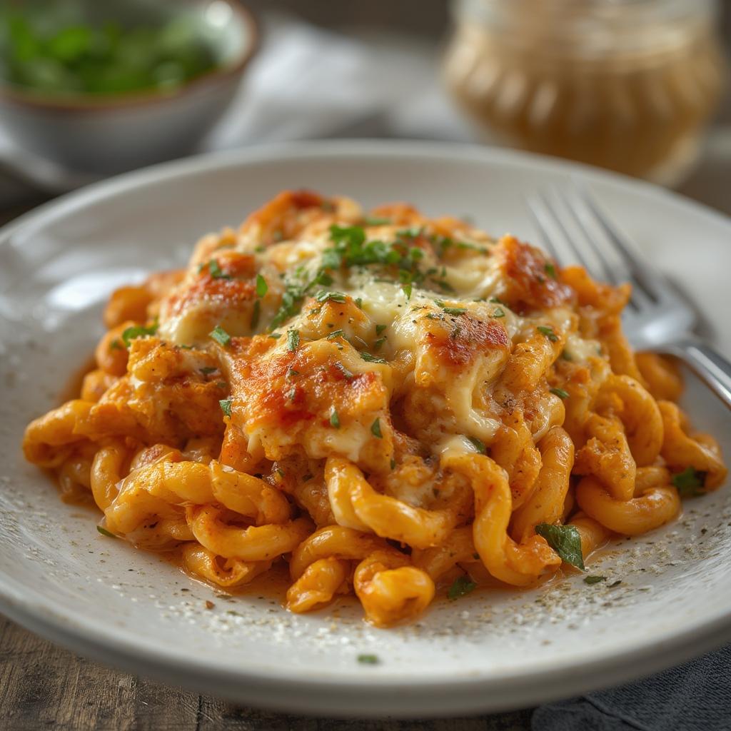 Finished Cottage Cheese Pasta Bake