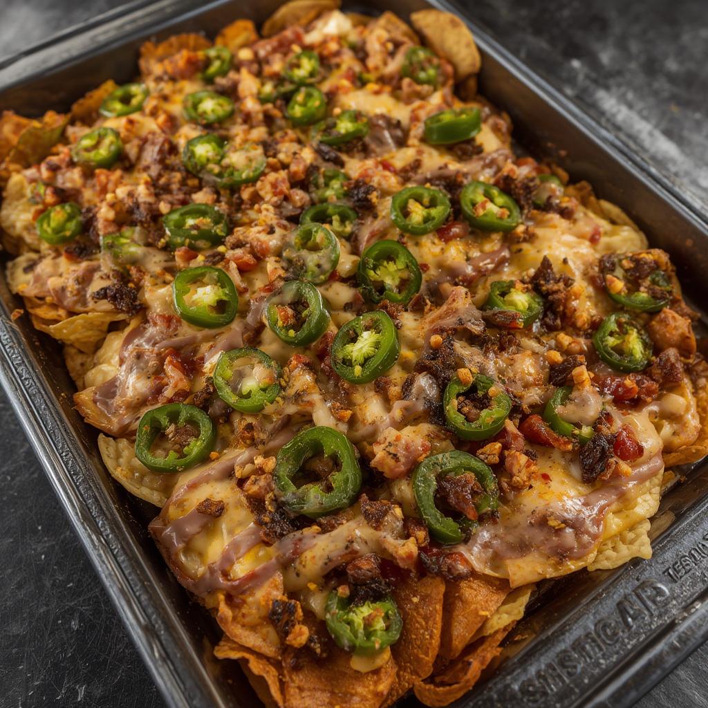 Loaded Sheet Pan Nachos with Jalapeyos 6