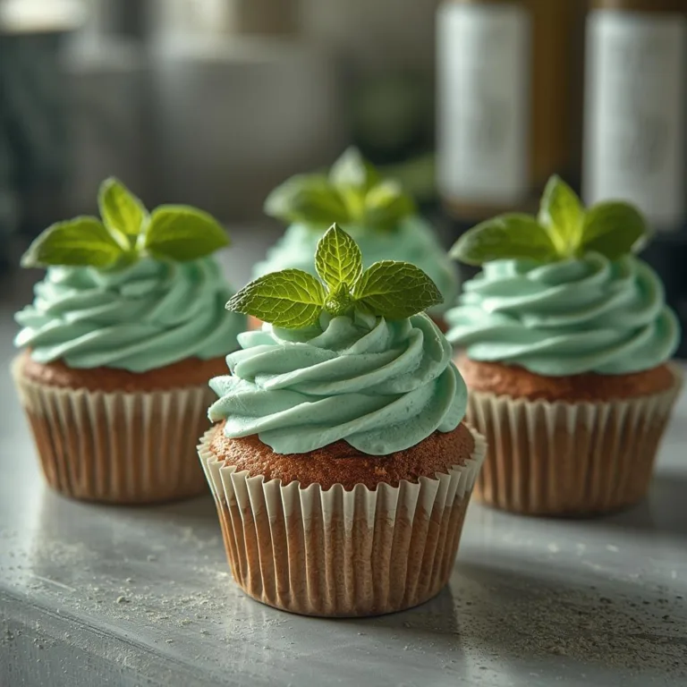Mint Bottle Cupcakes