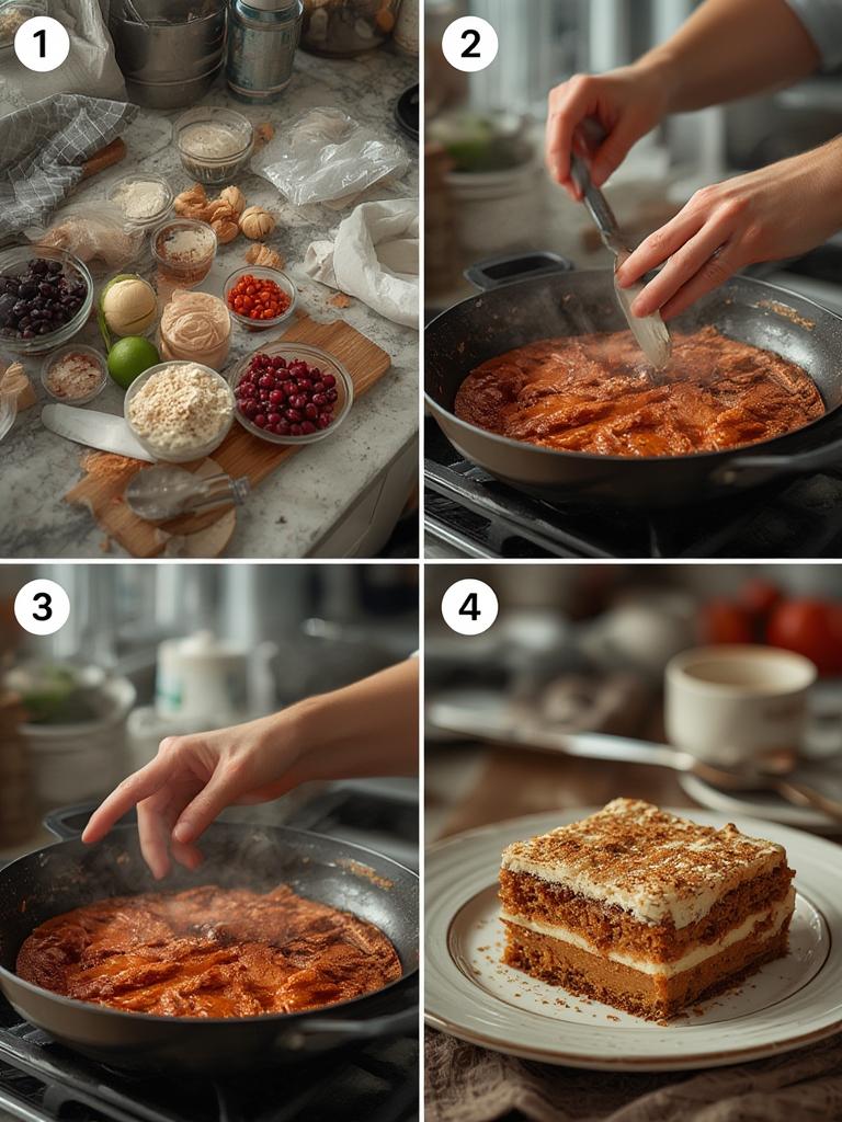 Assembling Neapolitan Cake layers