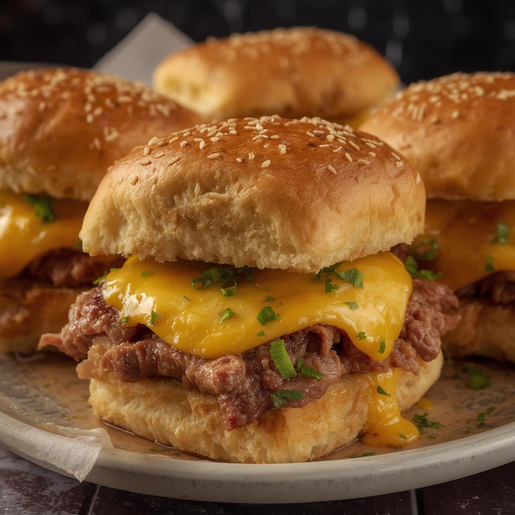 Philly Cheesesteak Sliders
