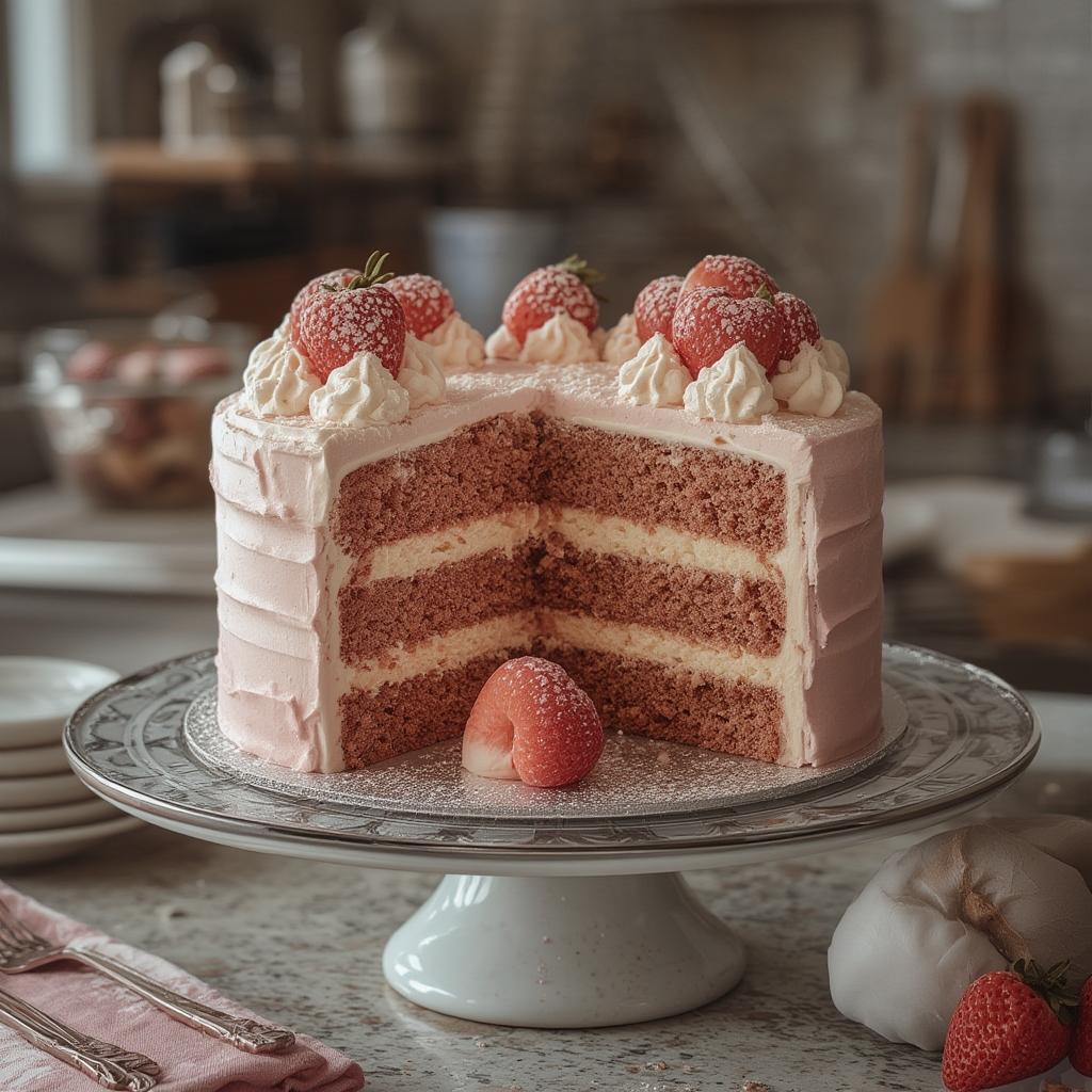 Pretty Neapolitan Cake Aesthetic