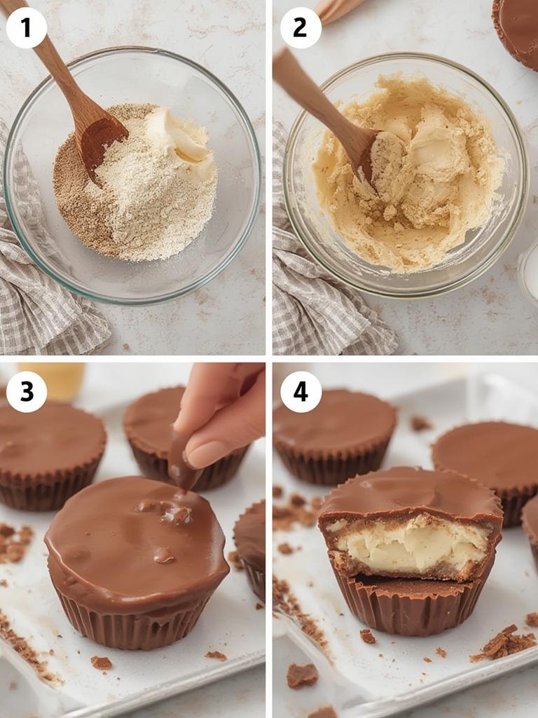 Protein Reeses Cups with Cottage Cheese Filling 5