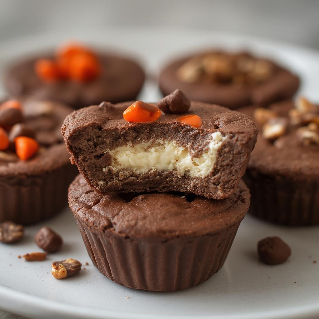Final result of Protein Reeses Cups with Cottage Cheese Filling