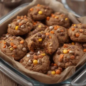 Reese Pieces Stuffed Cookies