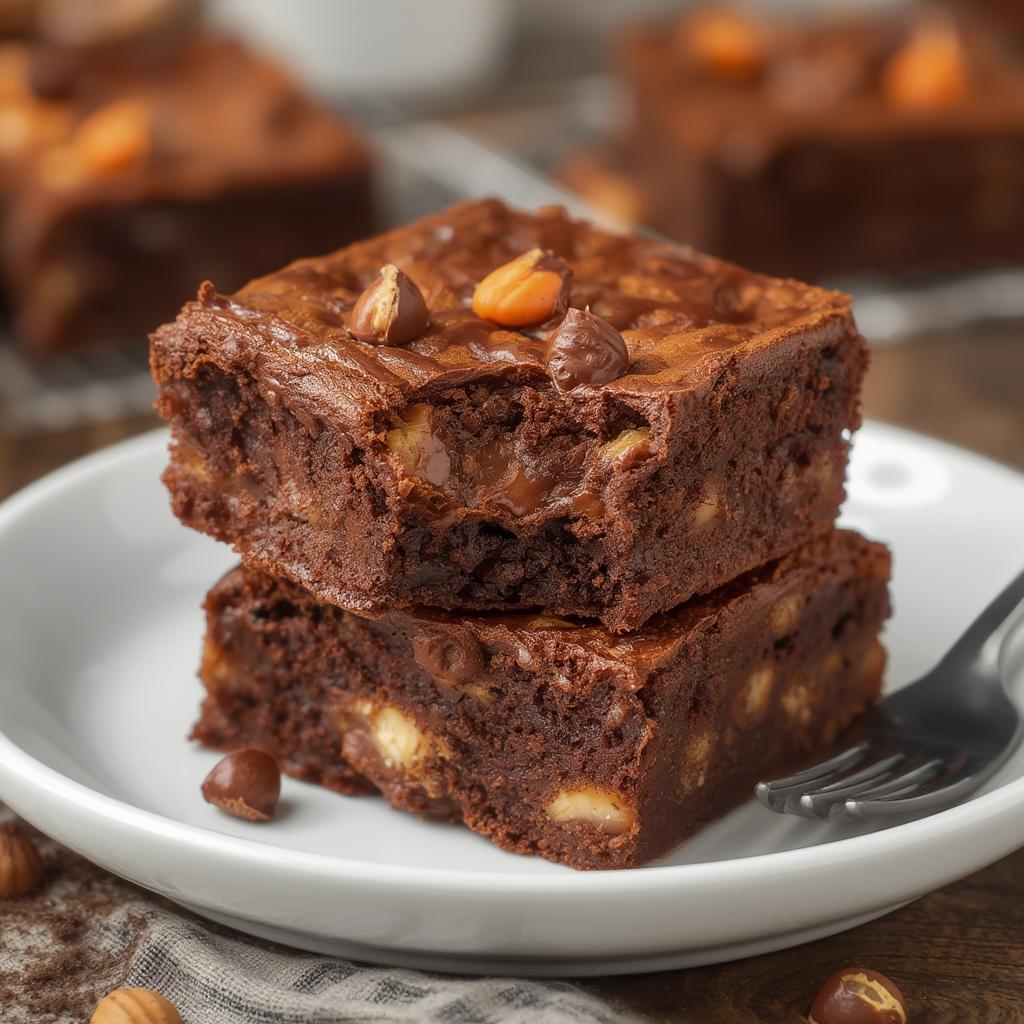 Reeses Brownies Fudgy Chocolate PB Brownies