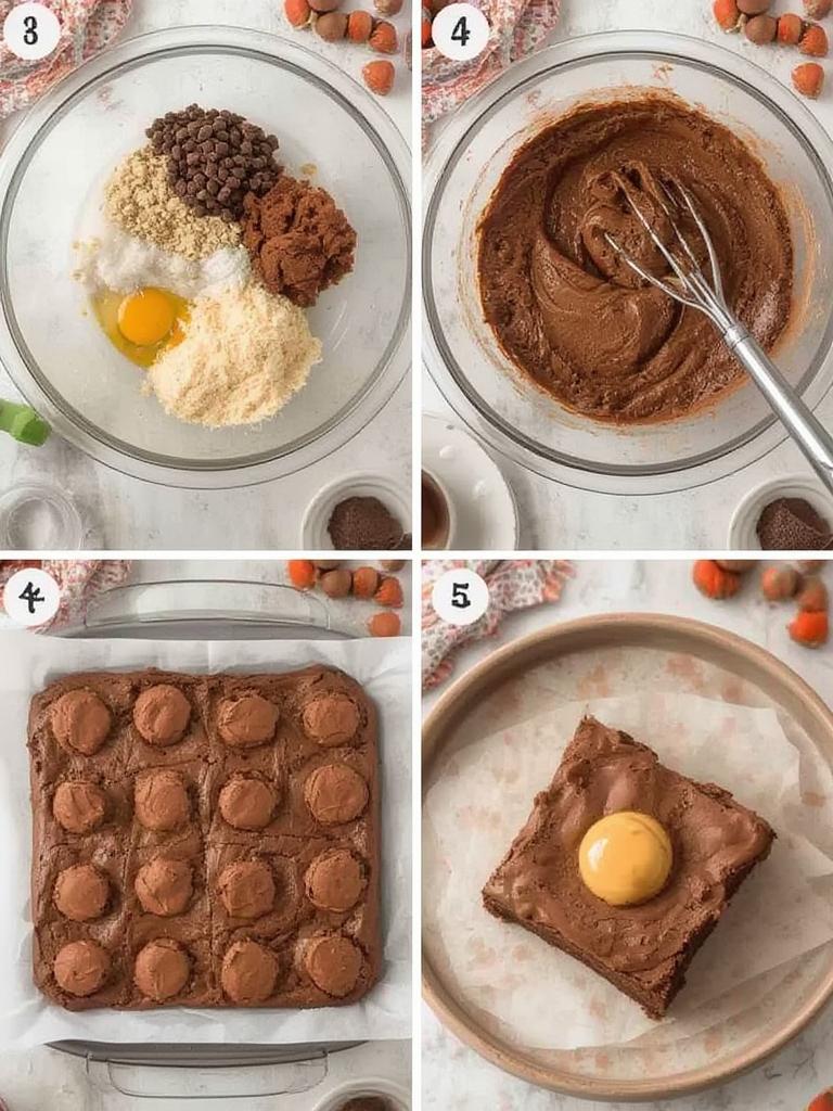 Reeses Brownies with Peanut Butter Cup Topping 2