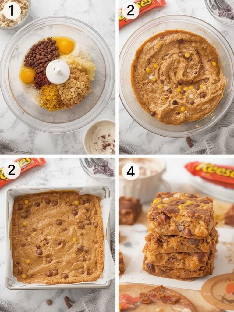 Reeses Pieces Peanut Butter Blondies 2