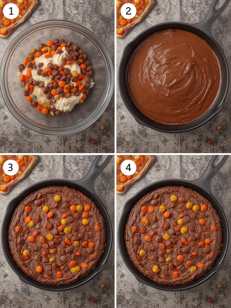 Reeses Skillet Brownie Dessert 2