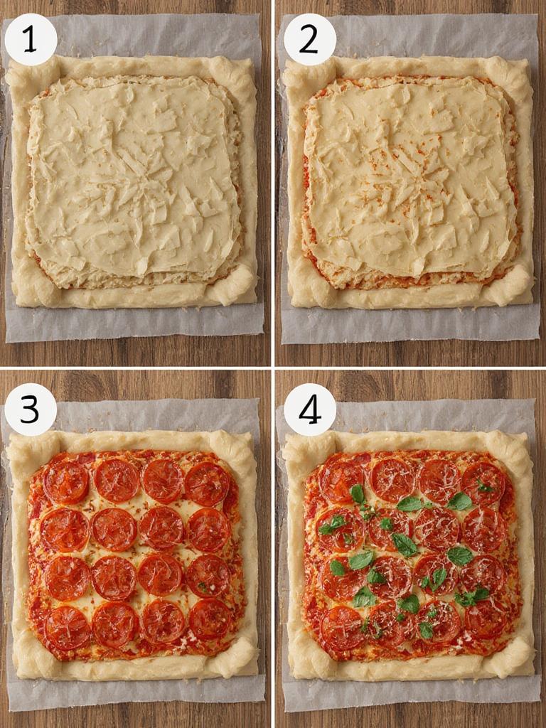 Irresistible Savory Puff Pastry Pizza Squares - Quick & Tasty! 3 Savory Puff Pastry Pizza Squares 2