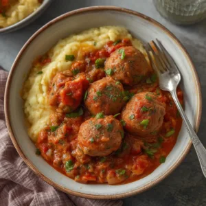 Simple Low-Carb Turkey Meatballs With Veggie Mash